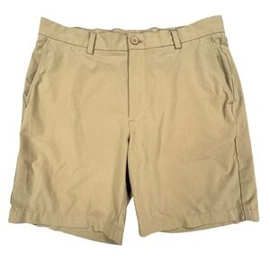 Vineyard Vines Performance Breaker Shorts Mens 34x8 Tan Khaki Stretch Golf